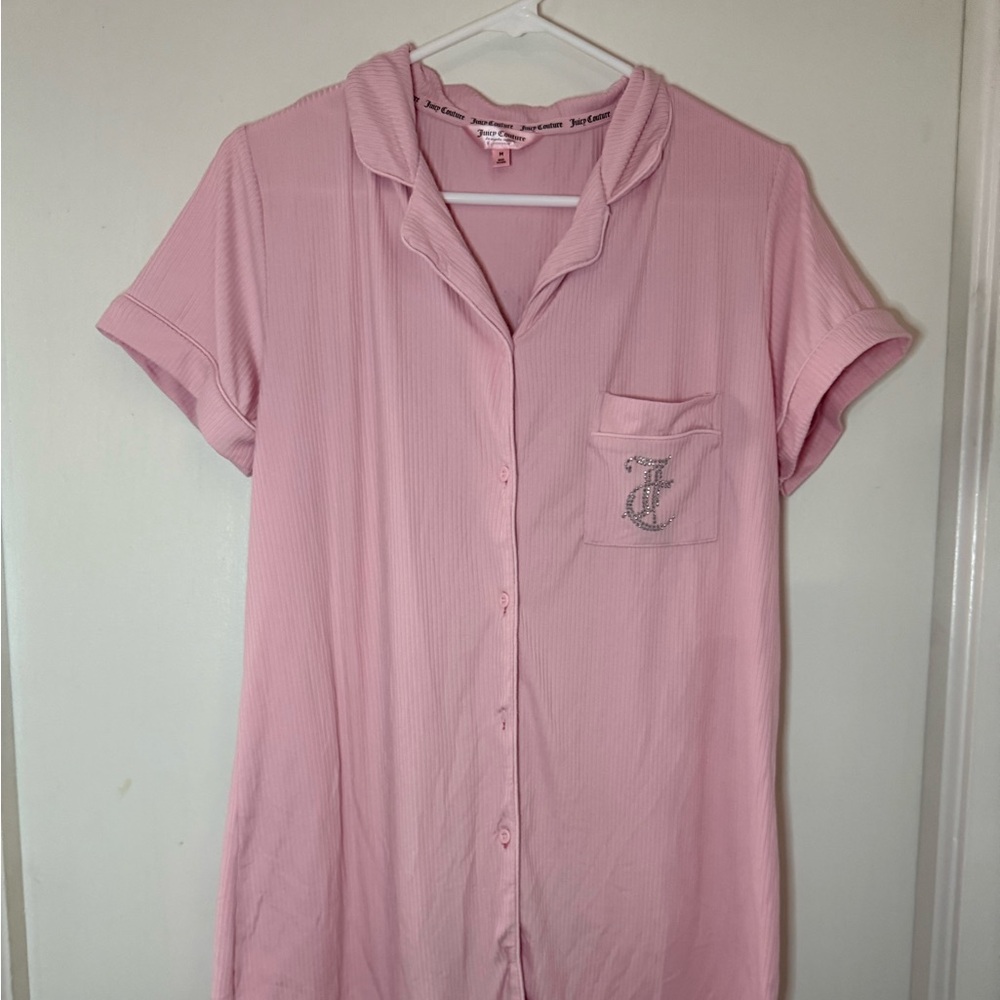 Juicy Couture Pink Ribbed Nightshirt